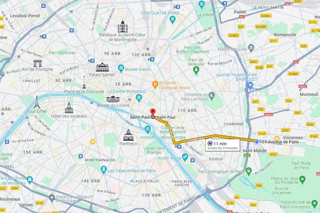 Superbe Appartement Terrasse 75M Paris Saint-Mande Ngoại thất bức ảnh